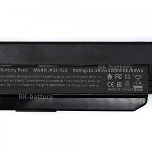 A32-k53 Battery For Laptop 10.8V 5200mAh 56Wh Laptop Battery Rechargeable A32-K53 Batteries For ASUS A32-K53 A42-K53 A31-K53 A41-K53 A43 A53 K43 K53 X43 battery