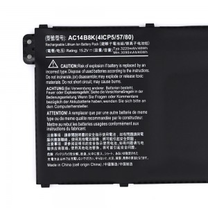 Batería de ordenador portátil AC14B8K para Acer Aspire TMP236 V3 E3-111 E3-112 ES1-111M Chromebook 15 C810 batería