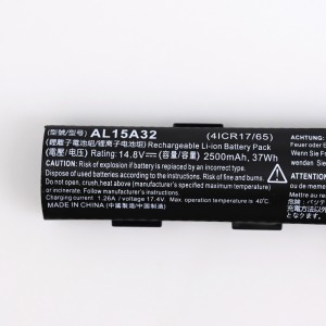 Batería para portátil AL15A32 para Acer Aspire E5-422 E5-573 E5-573T E5-522 E722 14.8V 37Wh 2500mAh