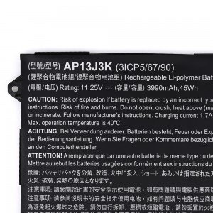AP13J3K AP13J4K แบตเตอรี่แล็ปท็อปสำหรับ Acer Chromebook CB3 CP5 C720 C720P C740 Series