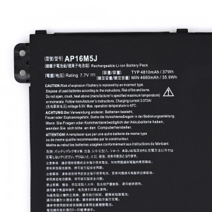 Baterai Laptop AP16M5J untuk Acer Aspire 3 A114-31 A114-31-C5GM A114-31-C4HH A114-31-C3E6 A515-51 ES1-523 A314-31 A315-21 A315-31 A315-51 A315-52