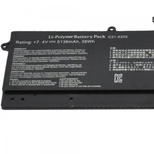 Baterai C21-X202 untuk Asus VivoBook S200 S200E X201 X201E X202 X202E baterai laptop