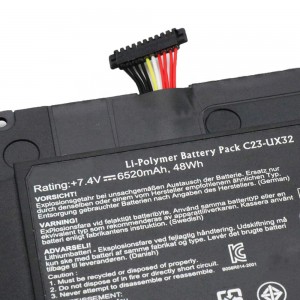 Batterie d'ordinateur portable C23-UX32 pour ASUS VivoBook U38N UX32 UX32VD UX32A Zenbook batterie d'ordinateur portable