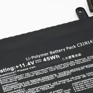 C31N1411 Batterie d'ordinateur portable pour Asus ZenBook UX305 UX305F UX305FA UX305C UX305CA U305 U305F U305FA U305UA U305CA U305LA Série Batterie d'ordinateur portable