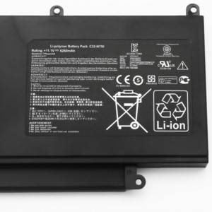 Bateria de notebook C32-N750 para bateria da série ASUS N750 N750Y N750JK N750JV