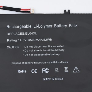 Batería para portátil EL04XL EL04 para HP Envy 4 SLEEKBOOK PC 4-1005XX SLEEKBOOK 4-1001TU NB 4-1043CL IB3R 4 batería