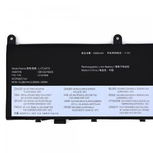 L17C4P72 Battery For Lenovo ThinkPad X1 P1 Gen 1/2 L17C4P72 SB10S57317 01AY968 SB10T83143 5B10W13900 L17L4P72 SB10Q76929 SB10Q76928 SB10V98093 L18M4P71 01YU911 01AY969 laptop battery