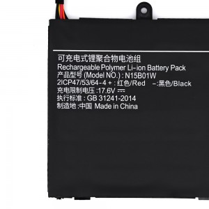 Batería para portátil N15B01W N15B02W para Xiaomi Ruby 15,6 pulgadas Ti TM1703 TM1802-AD/N/C TM1709