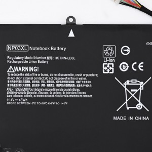 Batterie d'ordinateur portable NP03XL pour batterie d'ordinateur portable série HP Pavilion X360 11 13 série Envy 15