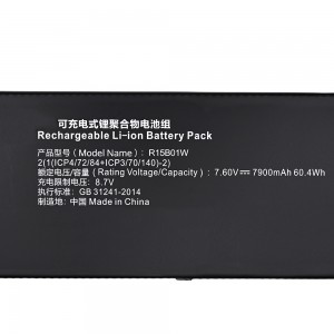R15B01W 노트북 배터리 Xiaomi MI PRO 15.6 인치 i7 i5 171501-AQ 171501-AL 171501-AF AD R15B01W