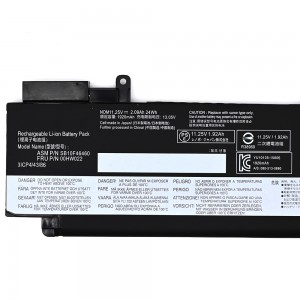 SB10F46460 00HW022 Laptop Battery for Lenovo Thinkpad T460s T470s Series SB10F46462 00HW024 Notebook Battery