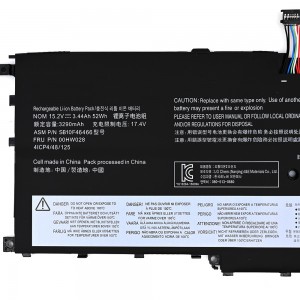 00HW028 SB10F46466 laptop battery For Lenovo ThinkPad X1 Carbon 4TH Yoga 2nd 2016 series 00HW029 01AV438 SB10K97566 battery